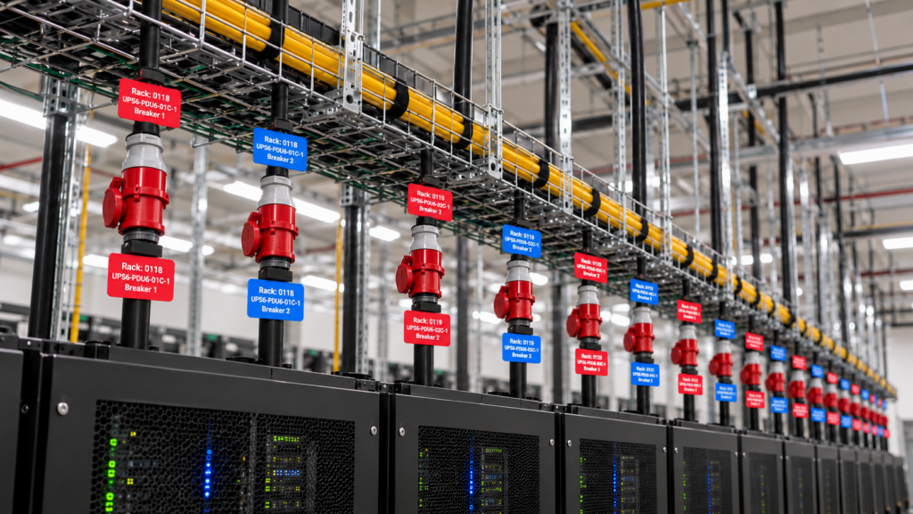 Mounted Rack Power Distribution Labels