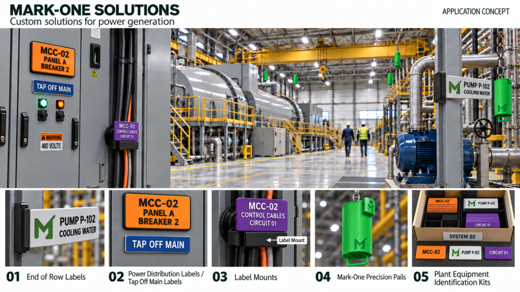 Concept drawing of possible product solutions for a power plant environment