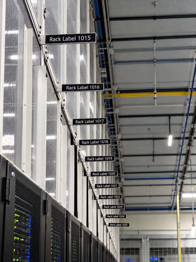 Sample image of rack labels