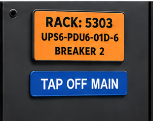 Rack Power Distribution Label