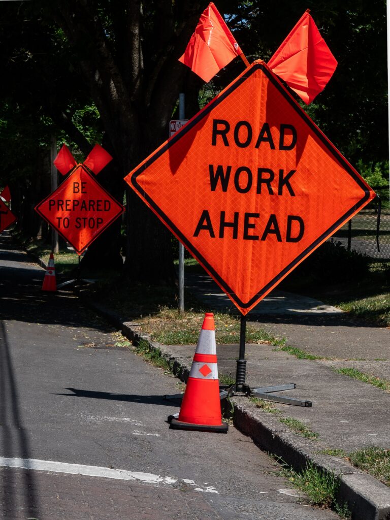 Public works signs